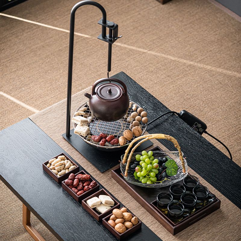 围炉煮茶壶套装室内家用网红烤火炉电陶炉煮茶器玻璃泡茶全套配件