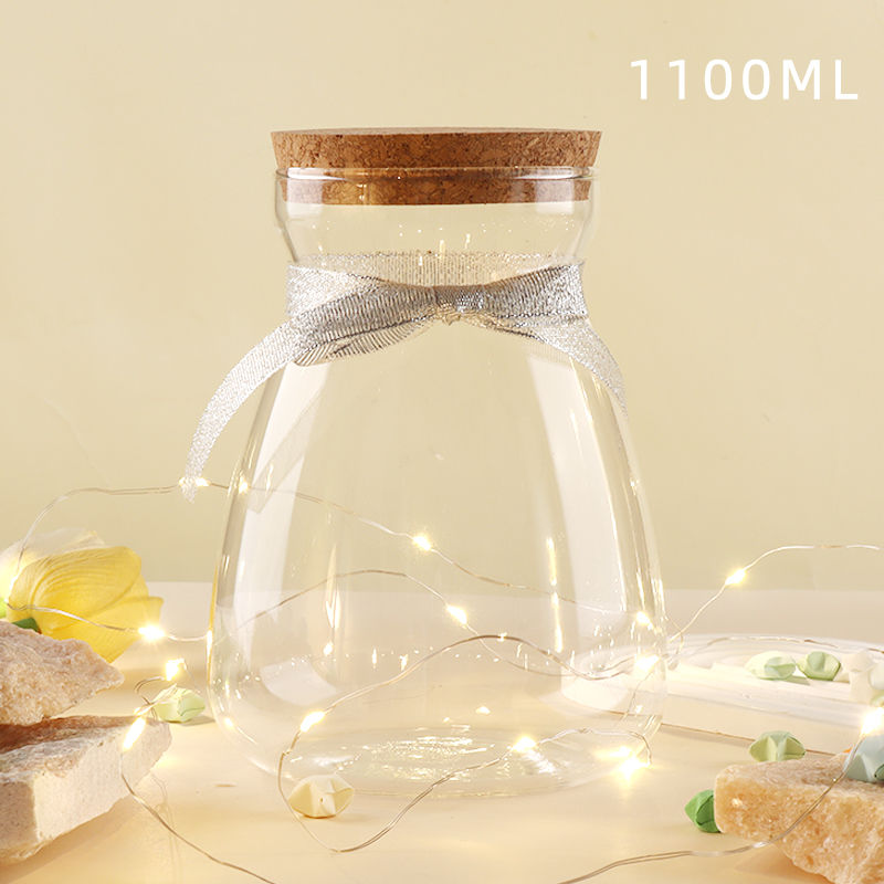 精致小空瓶玻璃许愿瓶子木塞贝壳沙子干花储物瓶彩虹瓶漂流空瓶