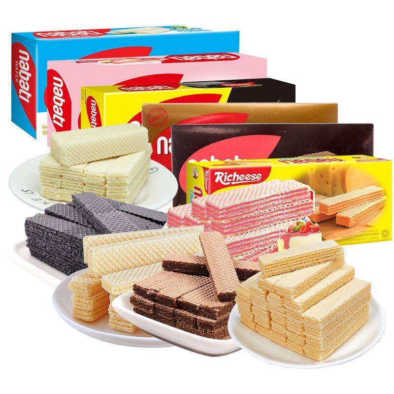 丽芝士整箱印尼纳宝帝威化饼干145g*24盒巧克力奶酪草莓饼干