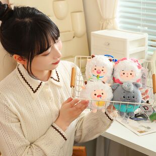 喜灰周边喜羊羊与灰太狼系列毛绒公仔可爱卡通解压挂件节日礼物