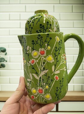 【精选】绿色蒲公英-带盖水壶（带杯）