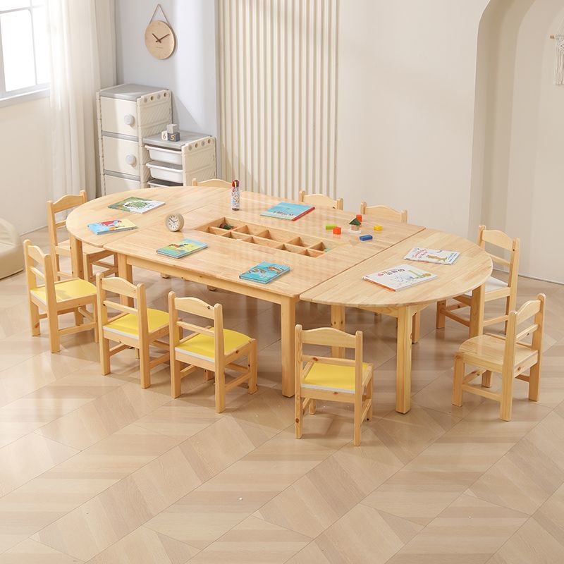 幼儿园实木课桌椅儿童专用学习画画木桌子早教培训画画写字桌套装