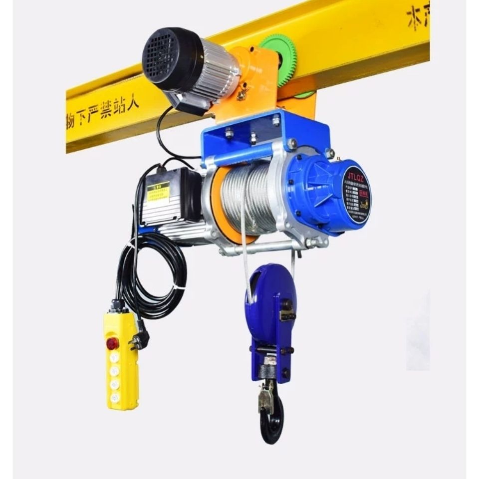 微型电动葫芦220v装修吊机带跑车1.5吨家用建筑提升机380V2吨吊机