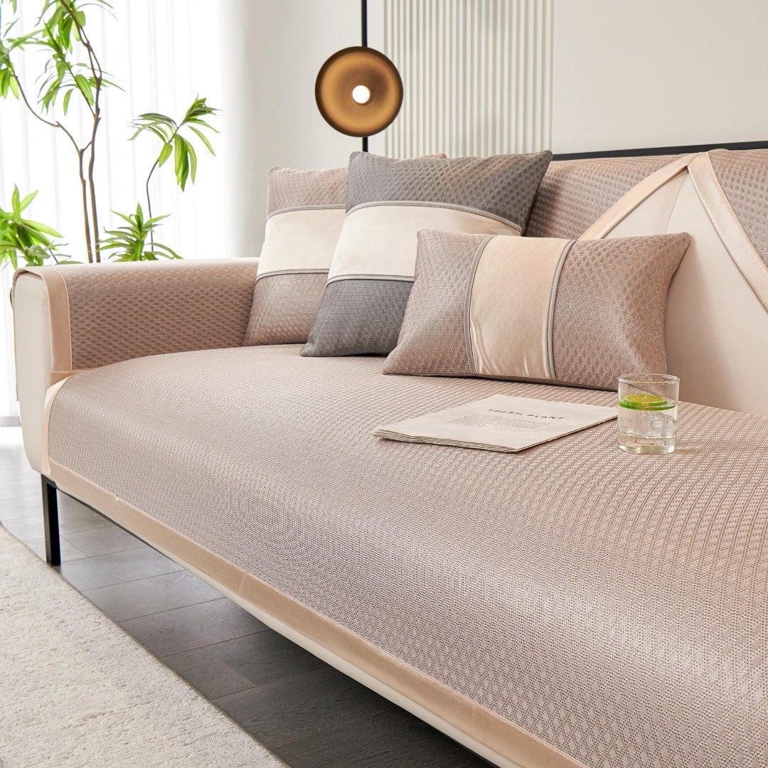 【漫锦】夏季防滑沙发垫高档冰丝易洗沙发套罩垫简约轻奢凉席垫防,居家布艺,沙发垫,淘宝优惠券,粉丝福利购,淘宝优惠卷