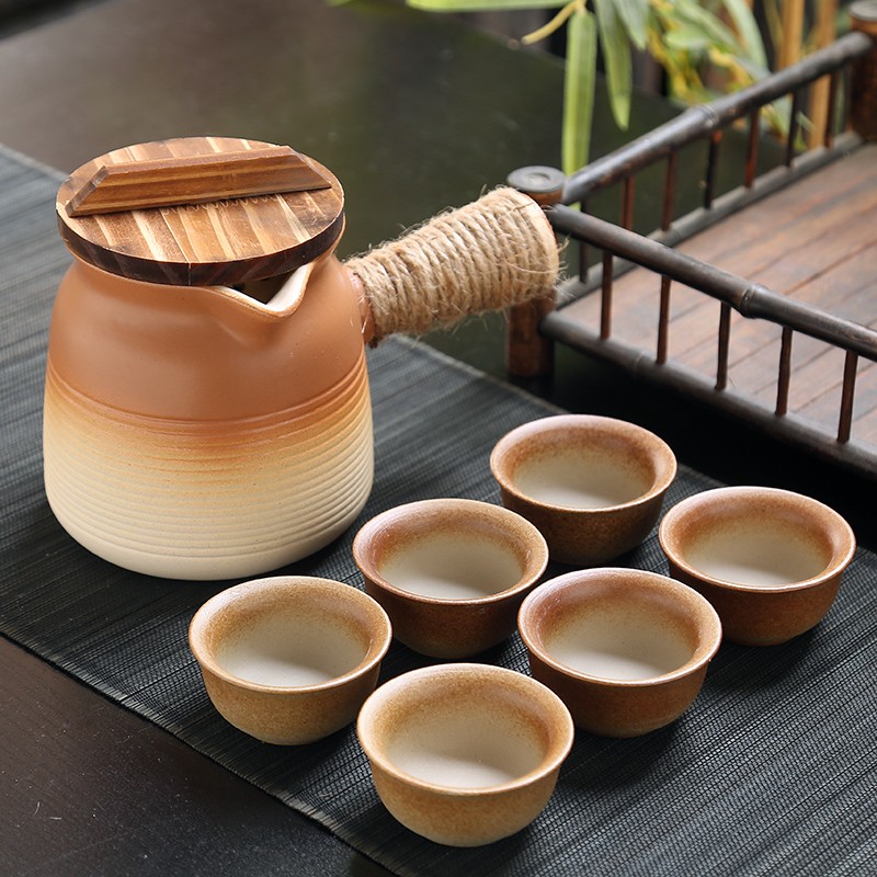 【带盖】围炉煮茶壶全套可干烧烤奶茶罐罐壶侧把壶套装烤火炉大容
