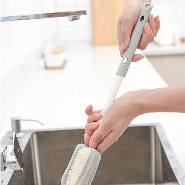 【两个装】新款可伸缩杯刷奶瓶刷洗杯子长柄刷海绵刷去污清洗刷子