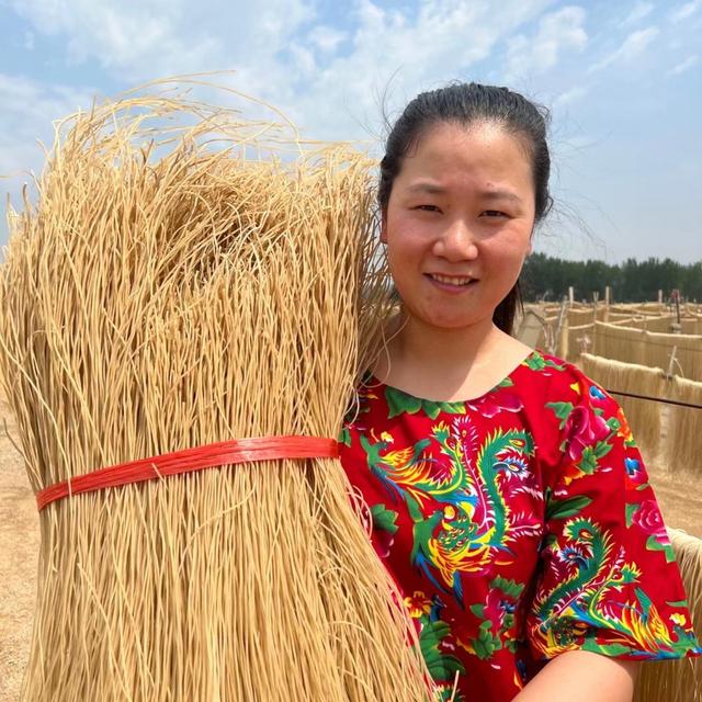 燕子红薯粉条山东枣庄纯手工自然晾晒地瓜红苕粉条种了个田