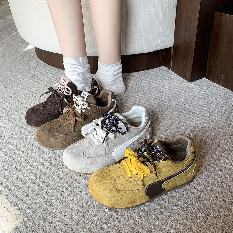 美式复古德训鞋女2025春新款季轻便板鞋百搭女鞋休闲跑步运动鞋女