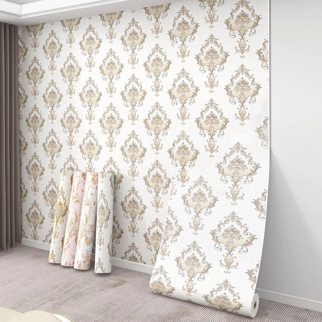 加厚自粘墙贴墙壁纸立体浮雕3d打印欧式卧室壁纸客厅电视背景墙纸