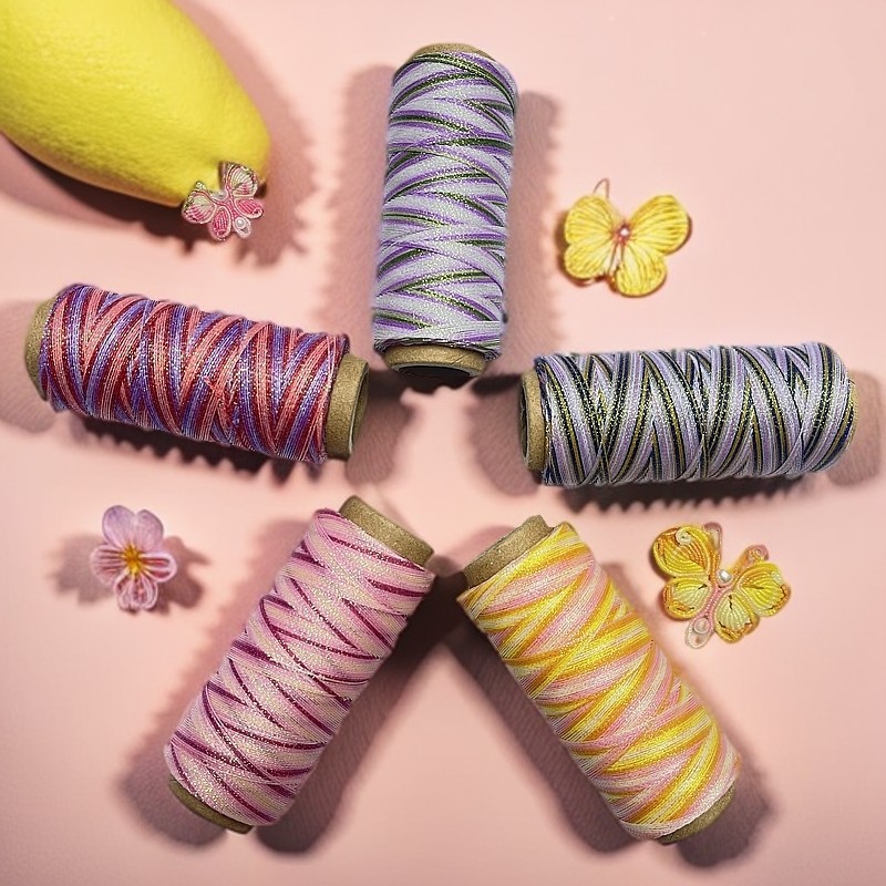 JR厂家 0.3mm星空段染蜡线纸管 DIY手绳手工编织渐变