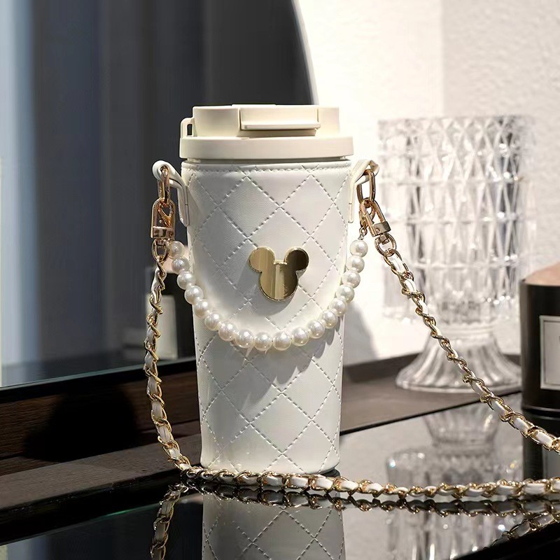 GERM【轻奢ins】保温杯吸管咖啡杯情人生日礼物女士大容量斜挎水