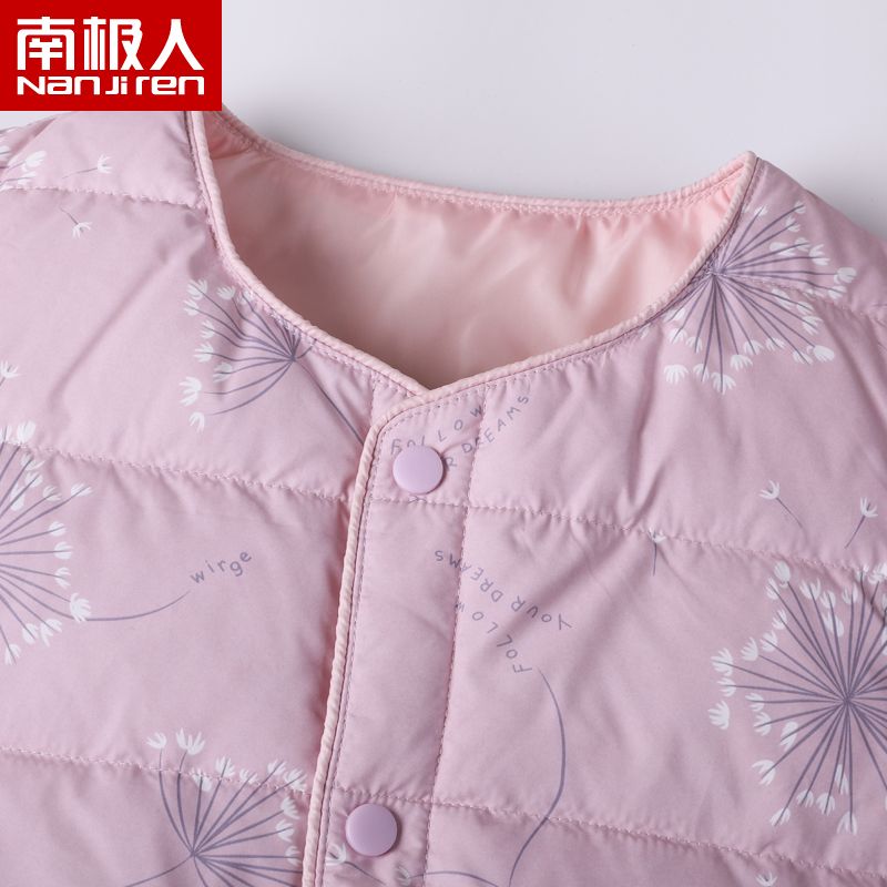 南极人女童羽绒马甲宝宝保暖背心中大童轻薄内胆加厚坎肩秋冬童装