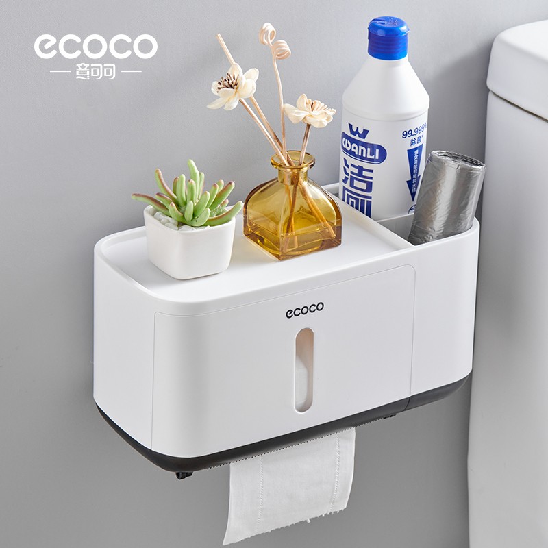 免打孔厕所抽纸盒纸巾盒壁挂洗脸巾收纳盒浴室卷纸盒置物架壁挂式