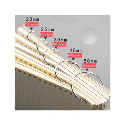 20/30/40/50mm Metal Binder Ring Loose-leaf Paper Book Index