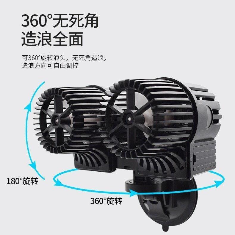 鱼缸造浪泵超静音冲浪泵吸盘大功率抽粪吹粪机双头海水造流打浪器