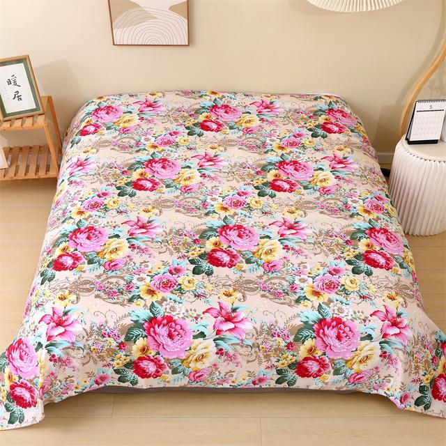 床单单件斜纹磨毛双人床单四季通用学生家用透气加大多功能被单