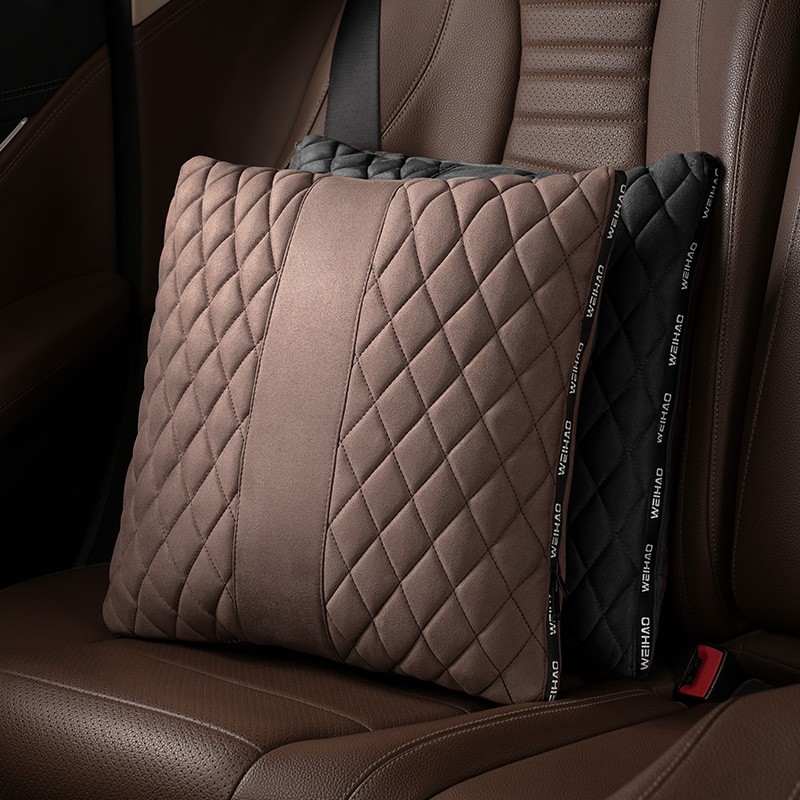 车载抱枕被二合一两用秋冬汽车用防寒保暖空调被腰靠垫被毛绒毯子