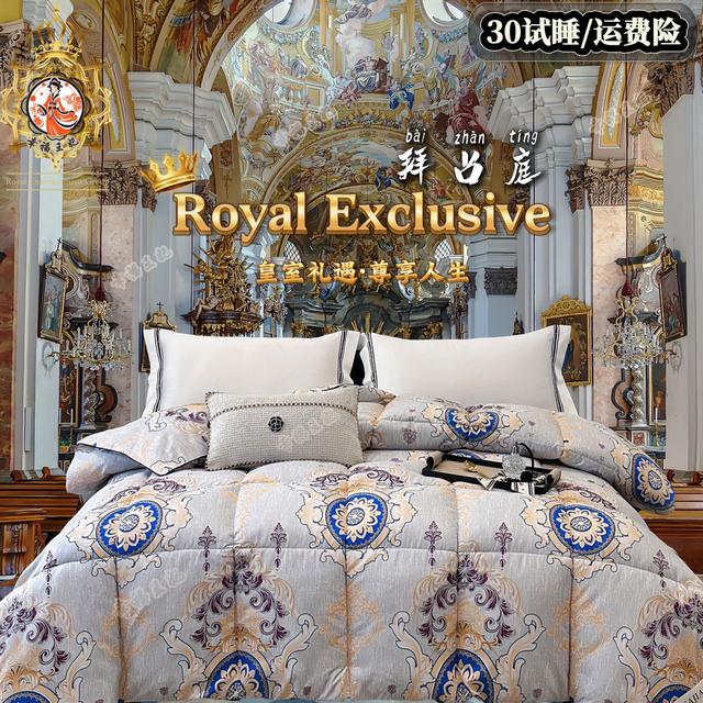 商超同款-西伯利亚柔赛丝静音大白鹅款羽丝绒冬被