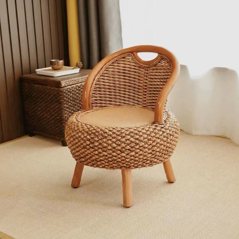 ZL35威升级版加粗把手加固真藤编藤椅阳台客厅椅子榻榻米矮靠背椅,住宅家具,阳台椅,淘宝优惠券,粉丝福利购,淘宝优惠卷