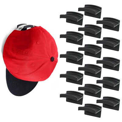 10pcs Adhesive Hat Rack Display Hooks for Wall Door Baseball