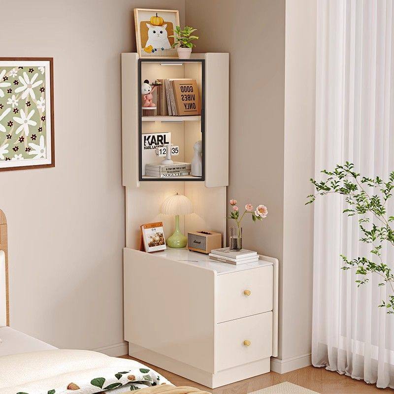 实木床头柜收纳柜一体靠墙高柜储物柜家用卧室收纳柜边柜转角柜子,住宅家具,床头柜,淘宝优惠券,粉丝福利购,淘宝优惠卷