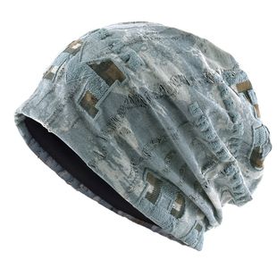 光头外出帽潮品字母小众堆堆帽子男春夏季薄款时尚包头冷帽百搭显