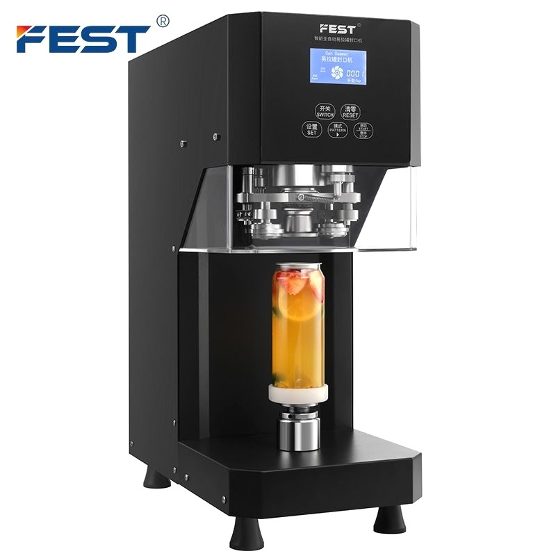 FEST全自动易拉罐封口机奶茶商用饮料塑料罐封罐机封盖封杯机