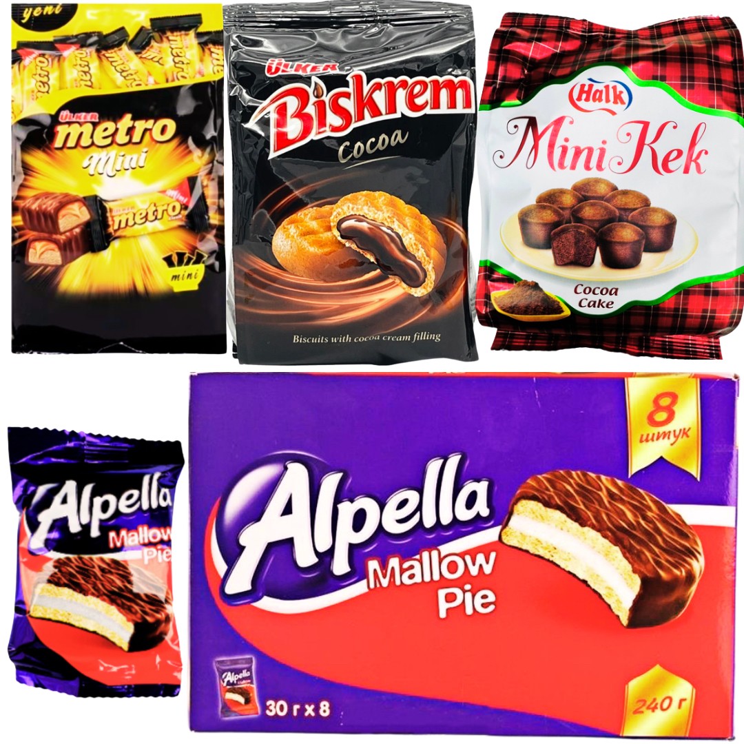 ULKER/优客albenni夹心威化饼干巧克力饼干营养零食拍1发5袋 安扎