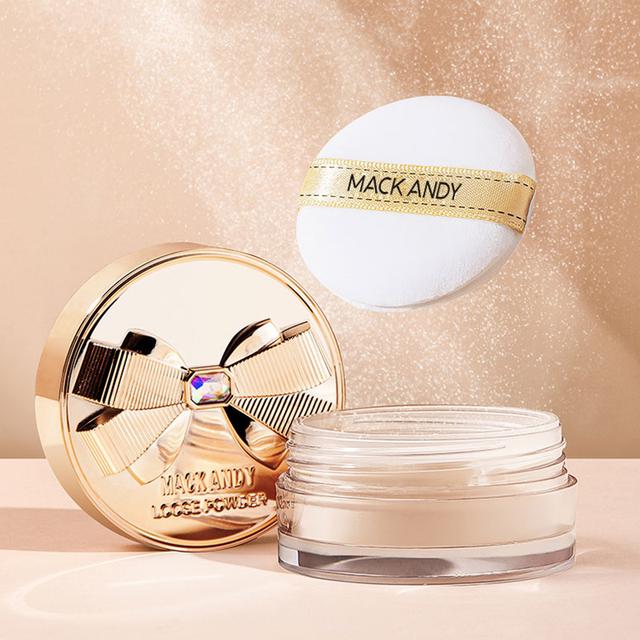 玛可安迪蝴蝶结轻盈丝滑空气定妆粉轻透清爽控油散粉彩妆不油腻