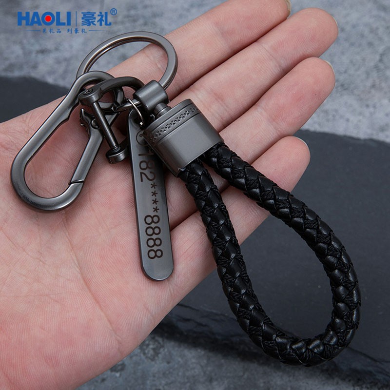 金属男士钥匙扣创意锌合金腰挂定制刻字防丢品牌汽车钥匙链摩托车