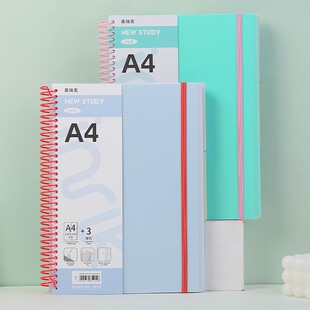 万人抢【淡彩系列】90g英瑞克新款学霸加厚简约大线圈多功能笔记
