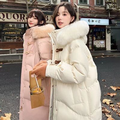 冬季羽绒服女款2025小个子修身显瘦年轻漂亮时尚洋气宽松休闲长款