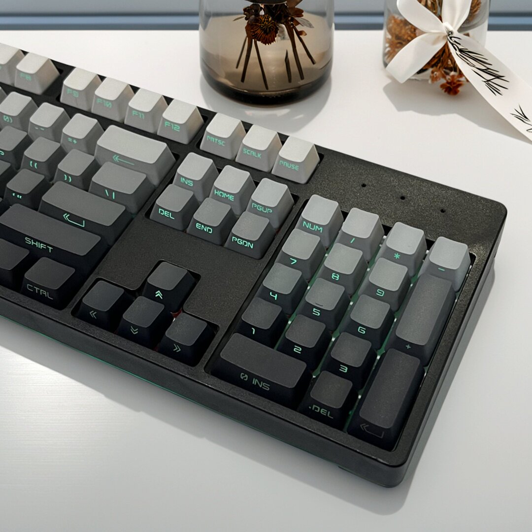 108键无线机械键盘三模蓝牙2.4G静音轴极昼侧刻浸染工艺键帽有线