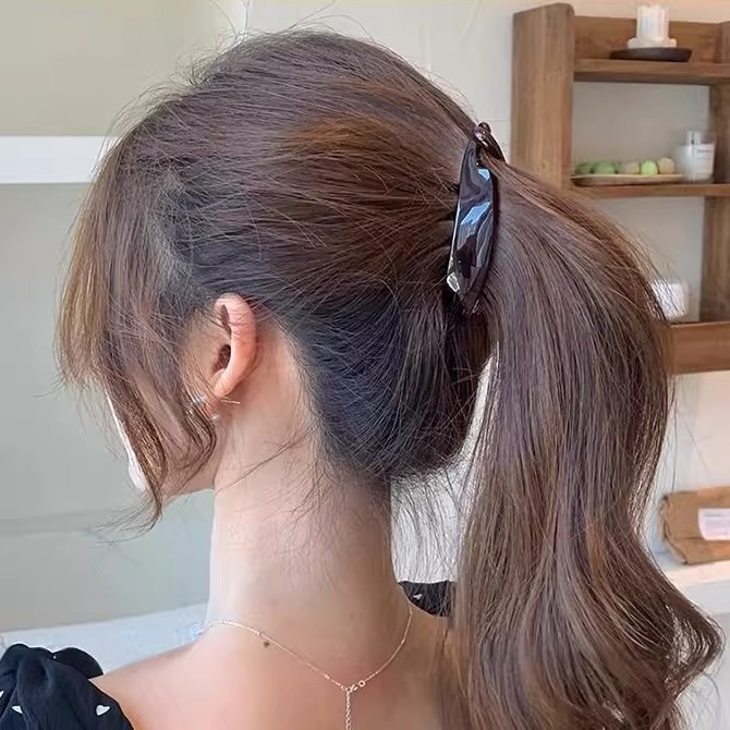 香蕉夹亚克力发夹女后脑勺新款高级感简约高马尾抓夹头饰竖夹gr31