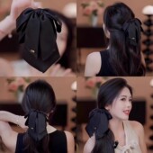 蝴蝶结风韩范缎面高颅顶发饰头饰抓夹ac25 下单立减30 新款