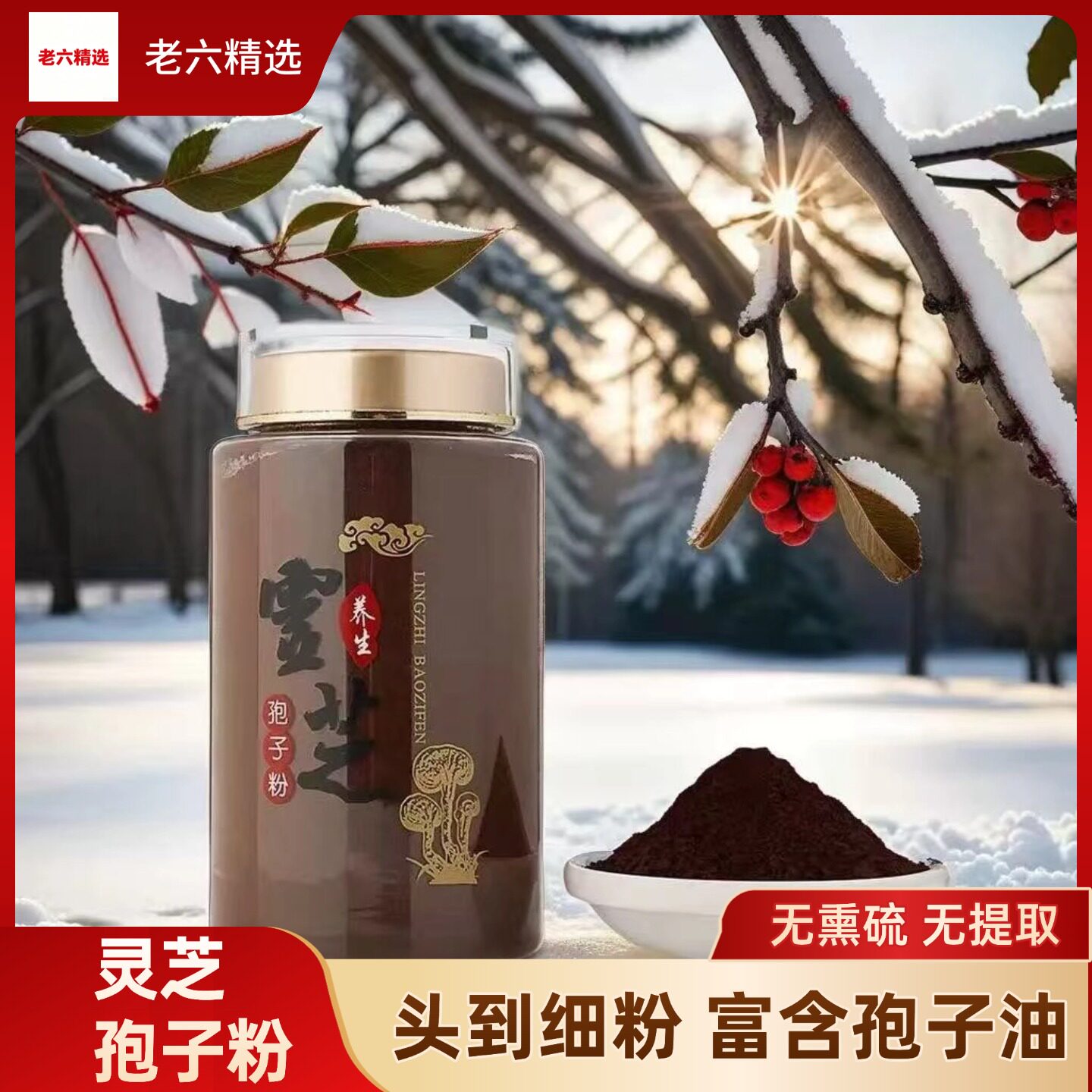 长白山头道灵芝孢子粉超细500g
