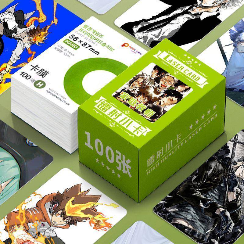 家庭教师镭射小卡盒装100张图片不重复周边照片卡膜卡套卡册礼品