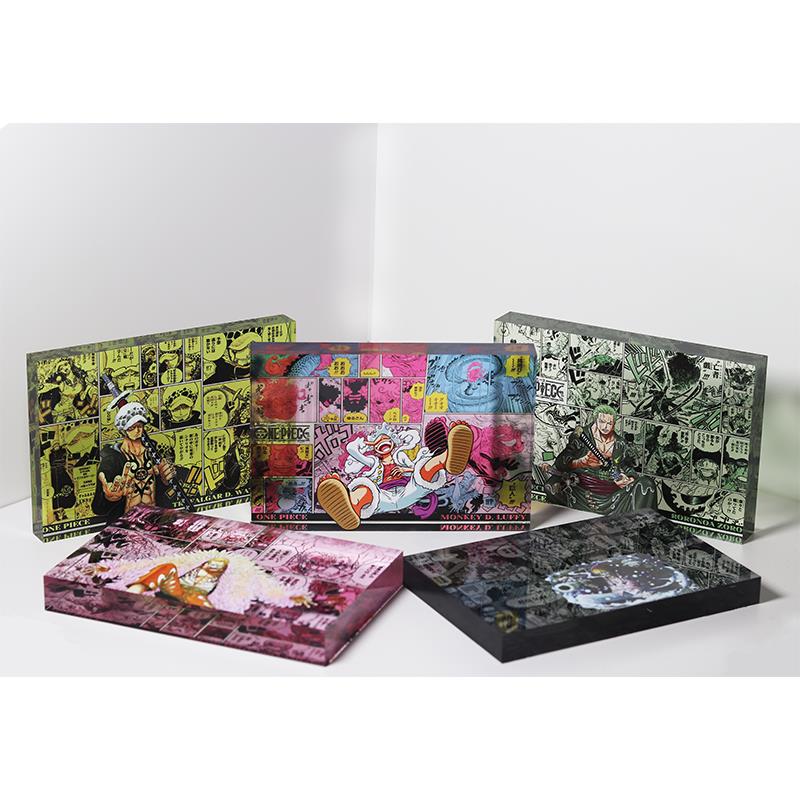 海贼王亚克力板砖索隆路飞罗明哥佩罗娜汉库克香克斯动漫水晶砖