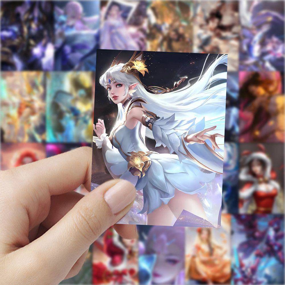 120张玩者荣耀精美貂蝉贴纸防水手账动漫周边装饰diy桌面游戏贴画