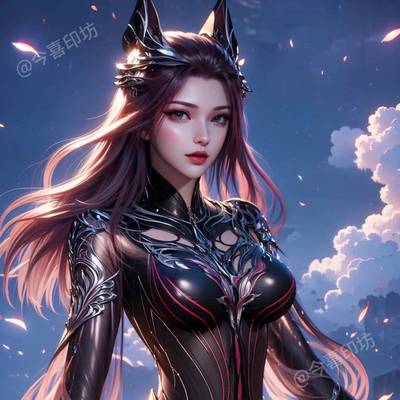 幽冥灵猫朱竹清高清贴纸斗罗大陆手帐行李箱装饰贴画房间自粘墙贴