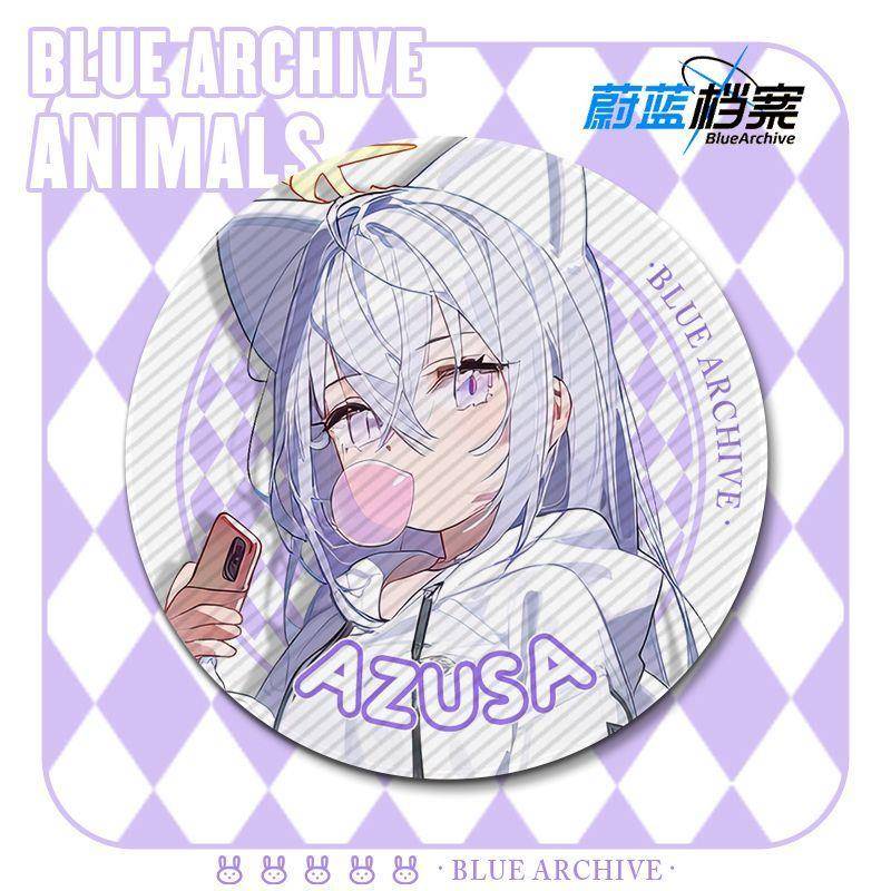 碧蓝档案蔚蓝档案周边吧唧 白洲梓白子动物派对 自制痛包谷子挂件