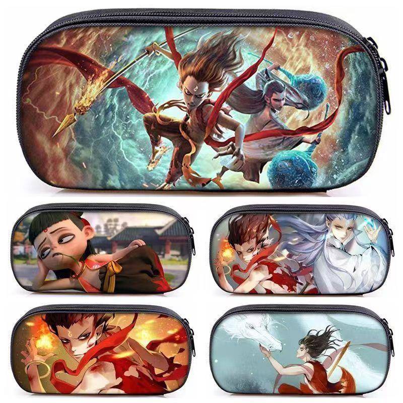 哪吒之魔童降世笔袋儿童卡通文具盒中小学生印花铅笔盒大容量收纳