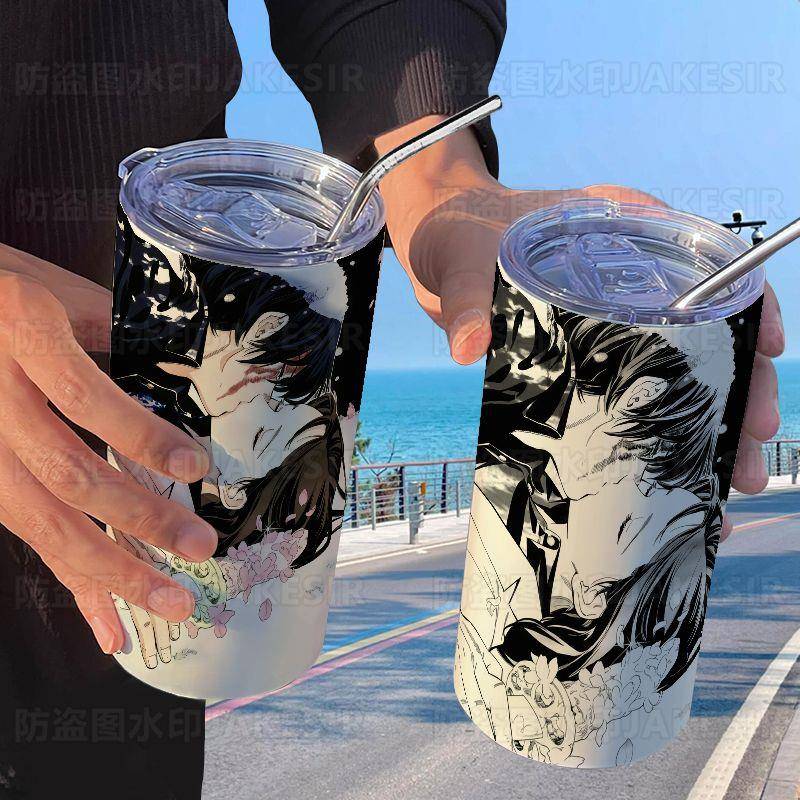 野良神夜斗日和网红高颜值不锈钢保温杯办公室吸管随行水杯