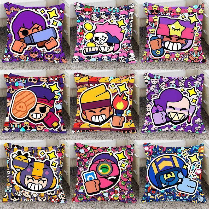 荒野乱斗游戏周边卡通动漫枕头学生沙发寝室靠枕靠垫生日礼物摆件