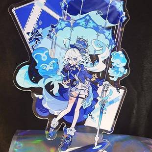 原神水神芙宁娜芙卡洛斯双面高透亚克力立牌大白菜同人二次元