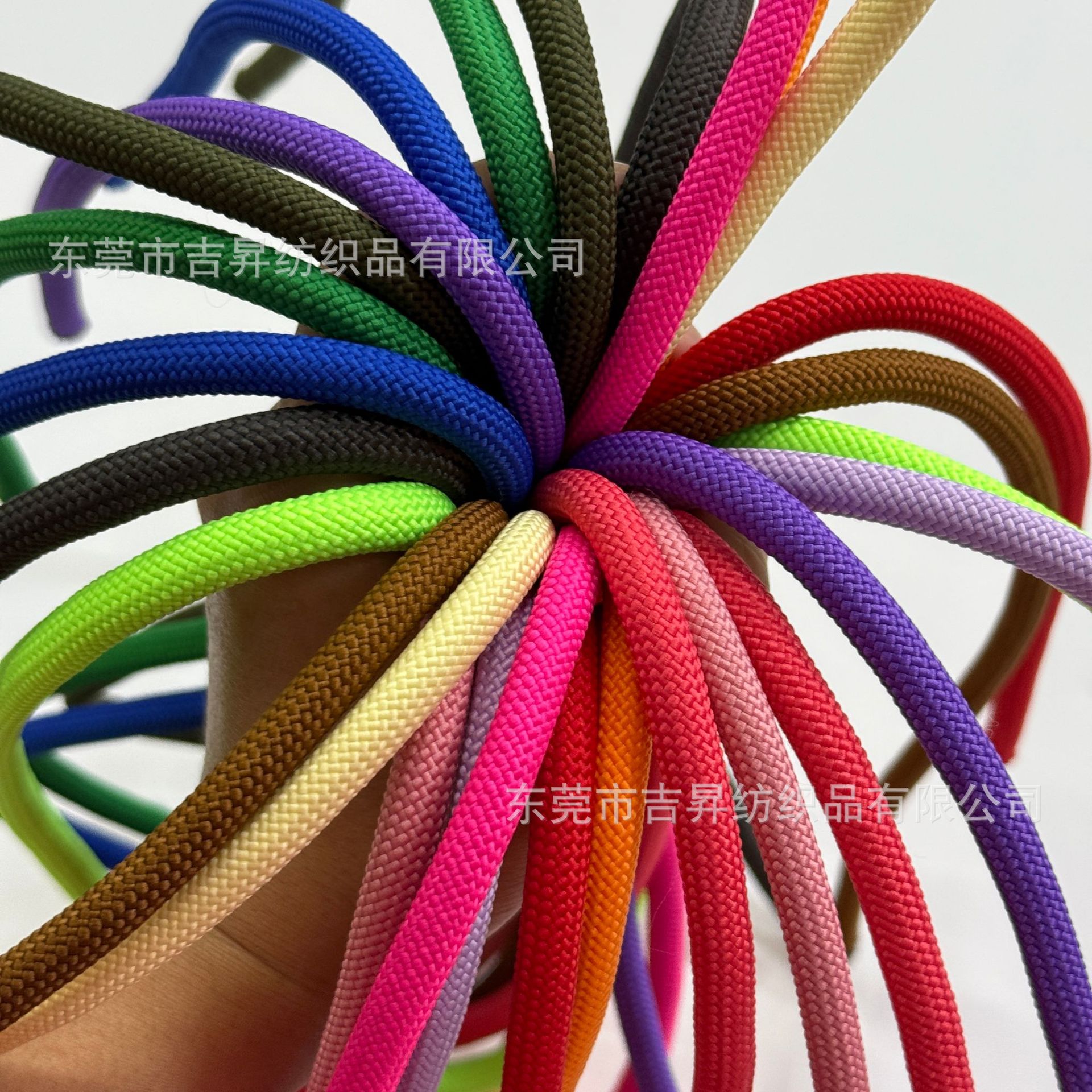 现货厂家8mm涤纶圆绳编织粗绳多功能手机挂绳箱包背带涤纶绳