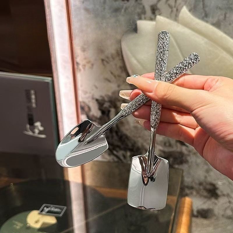 跨境轻奢精致不锈钢创意西瓜铁锹勺吃饭汤饭勺甜品酸奶勺家用汤匙,餐饮具,调羹/饭勺,淘宝优惠券,粉丝福利购,淘宝优惠卷