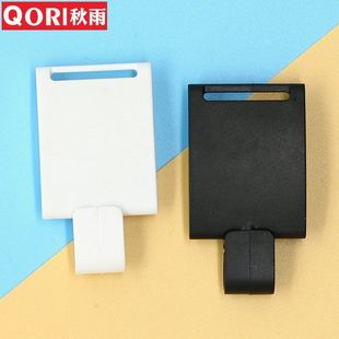2厘米挂绳款易拉得 扁担形方耳黑白色易拉扣伸缩绳卡扣证件卡套扣