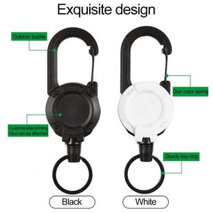 背包钥匙扣腰带背夹易拉扣便捷弹簧扣黑色户外扣自动伸缩扣易拉得