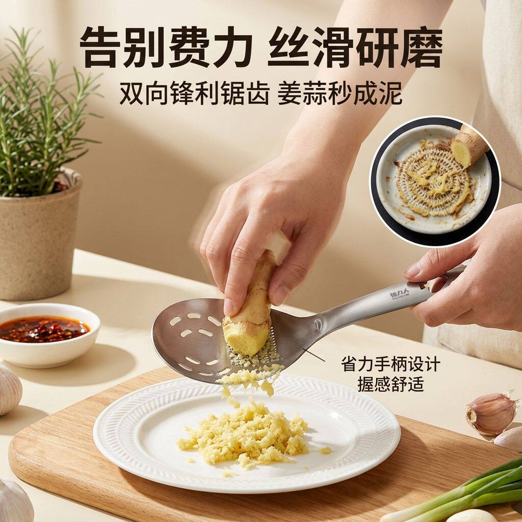 加厚食品级不锈钢四合一漏勺